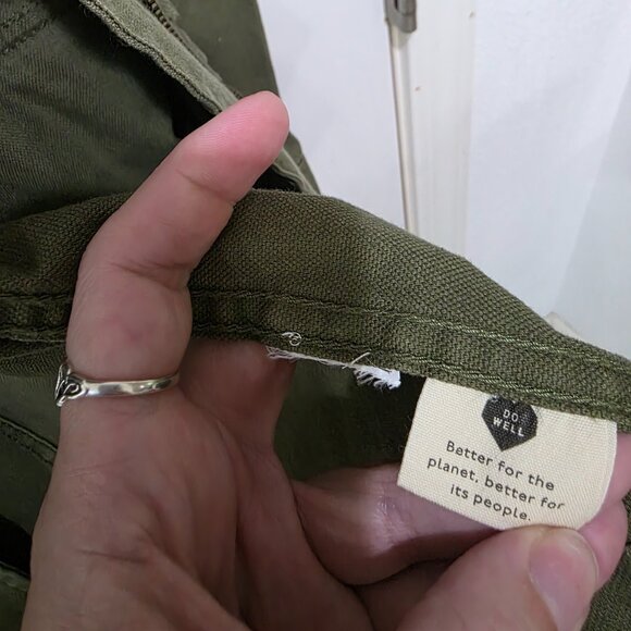Madewell Size S Army Green Cotton Canvas Field Utility Jacket Cargo Coat - Picture 9 of 12